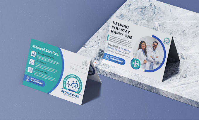 design an eddm postcard or direct mail postcard, rack card