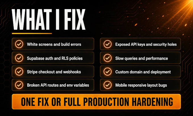 fix secure and deploy your lovable bolt replit vibe coded app