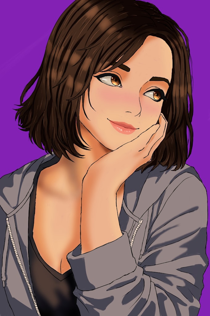 make a semi realistic anime style drawing