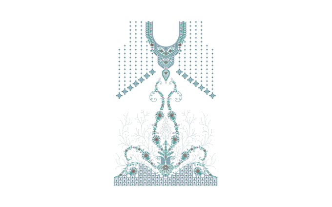 do woman dress embroidery digitizing in two hours