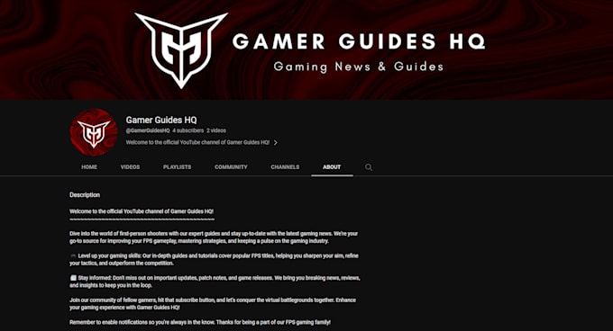 setup, design, and optimize your youtube channel