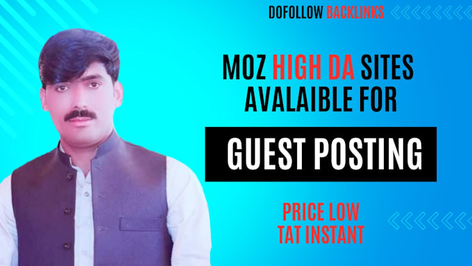 create high da manual guest post backlinks with SEO optimized article