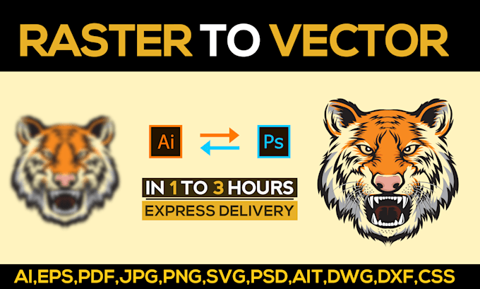 Convert raster to vector, image trace, recreate logo with free source ...