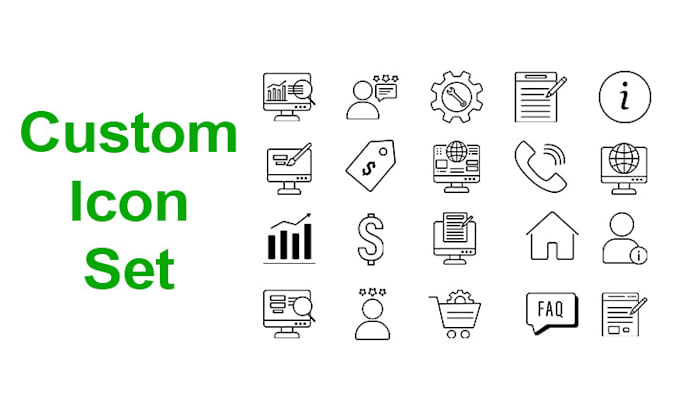 create unique custom icons or vector line icons