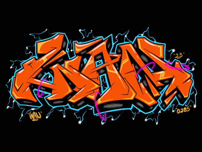 create original graffiti lettering with your name