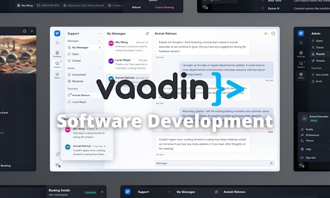 do custom vaadin application development