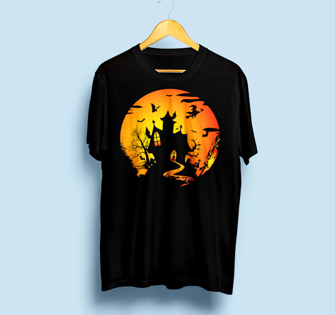 do halloween scary t shirt design