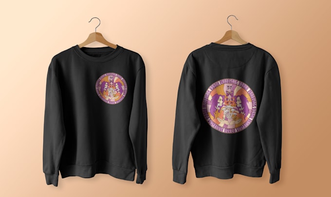do psychedelic vintage 60s logo design
