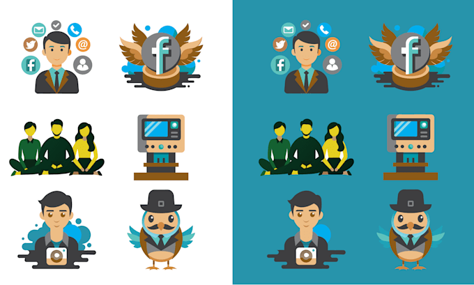 design unique icon and illustrations