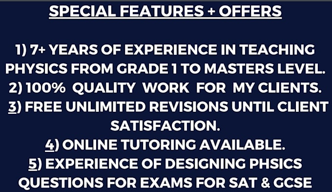 be your physics tutor for all levels from grade 1 to masters