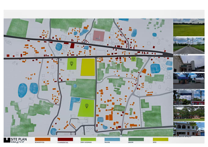 do site map drafting and realistic render with details information