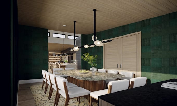 interior 3d render and design to visualize your ideas