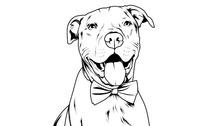 turn your pet photo into a beautiful line art drawing