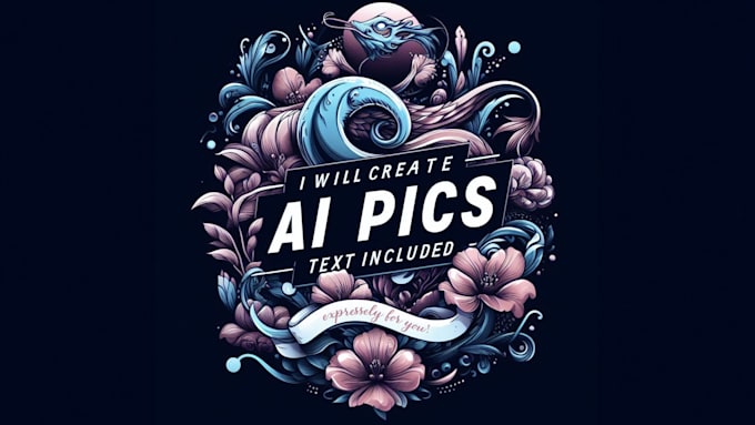 create ai art with dall e 3 or similar, your text included