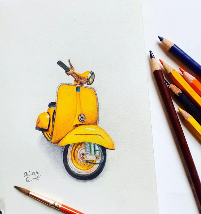 illustrate house, food, botanicals or any other object in watercolors