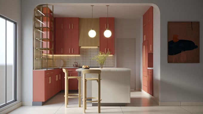 do interior design for bedroom, bathroom, kitchen, living, cafe, restaurant, etc