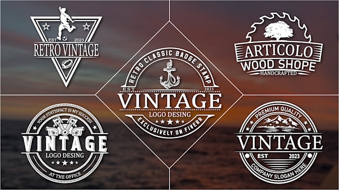 Do handcrafted vintage retro logo design for you by Subee_artist | Fiverr