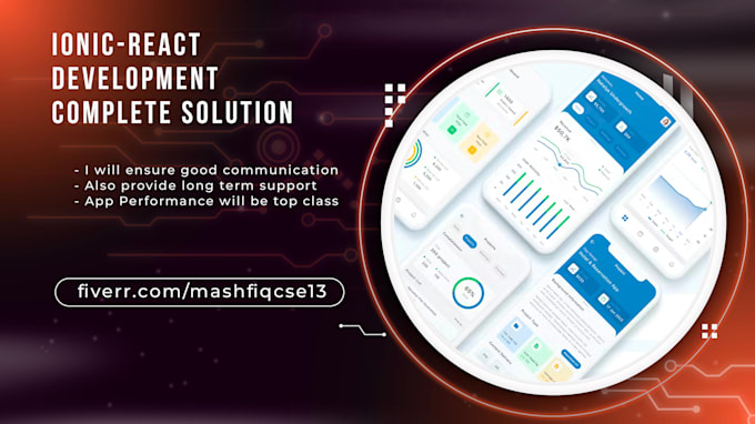 develop web, ios, android app using ionic react