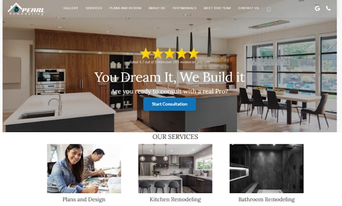 design remodeling website and renovation website that convert