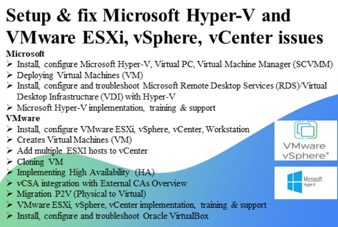setup microsoft windows server ad, gpo, dns, dhcp, iis, SSL, adcs, rds, vdi, ftp