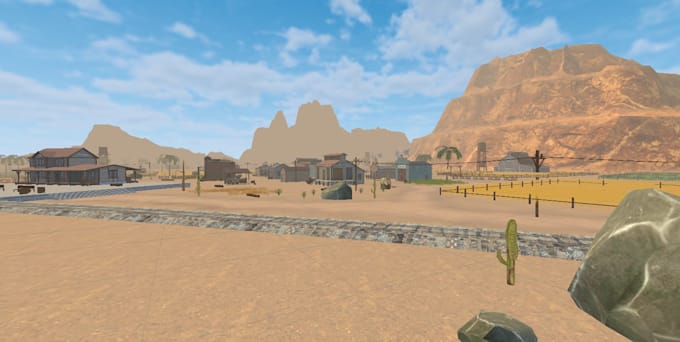 do 3d game environment wild west theme