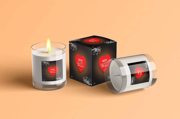 candle and product label design