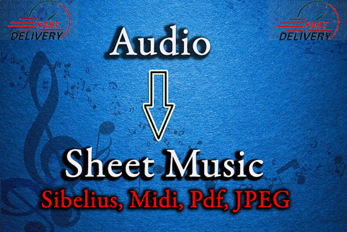 transcription any audio and music to children kids orchestra sheet