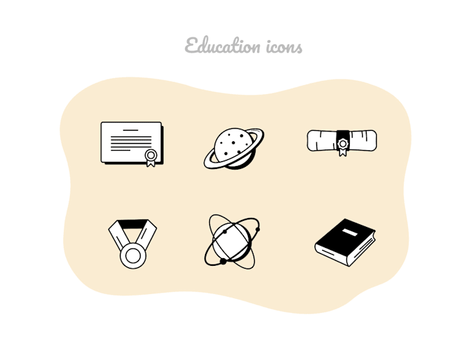 design custom vector hand drawn icon set