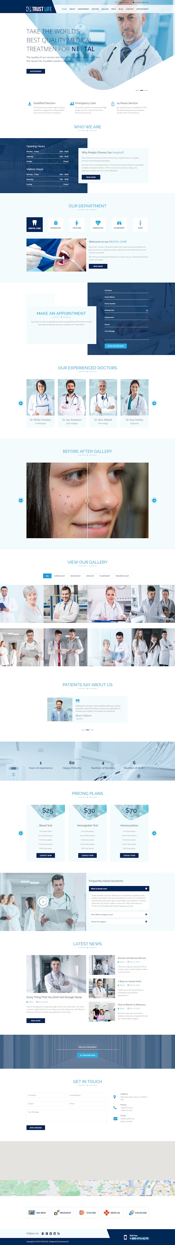 design a responsive medical and healthcare wordpress website