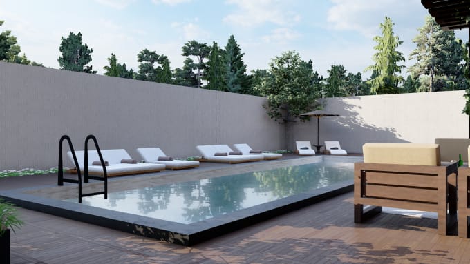 do architectural interior and exterior with 3d renders