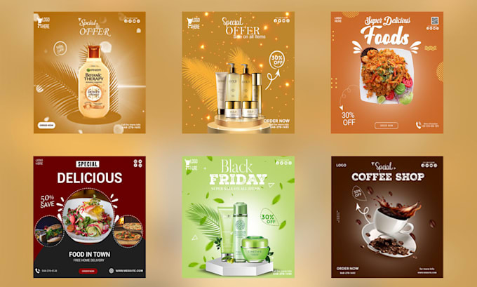 design product banner ads, social media facebook poster