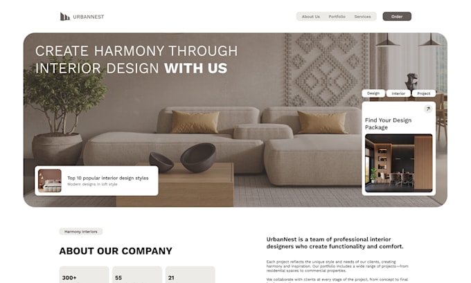 design a landing page, website or online store