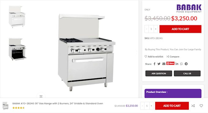 Custom woocommerce single product page design by Nadernilizadeh Fiverr