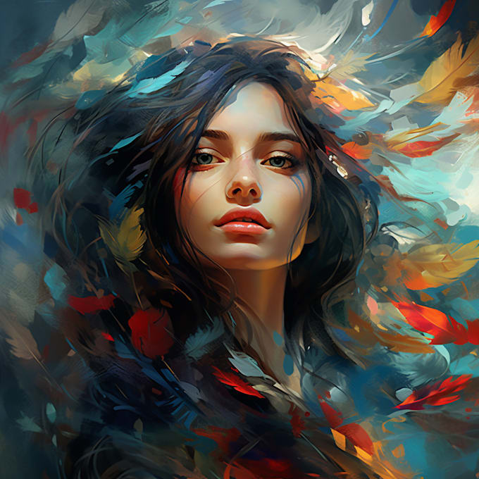 Create realistic self portrait digital oil painting by Kesaylren Fiverr