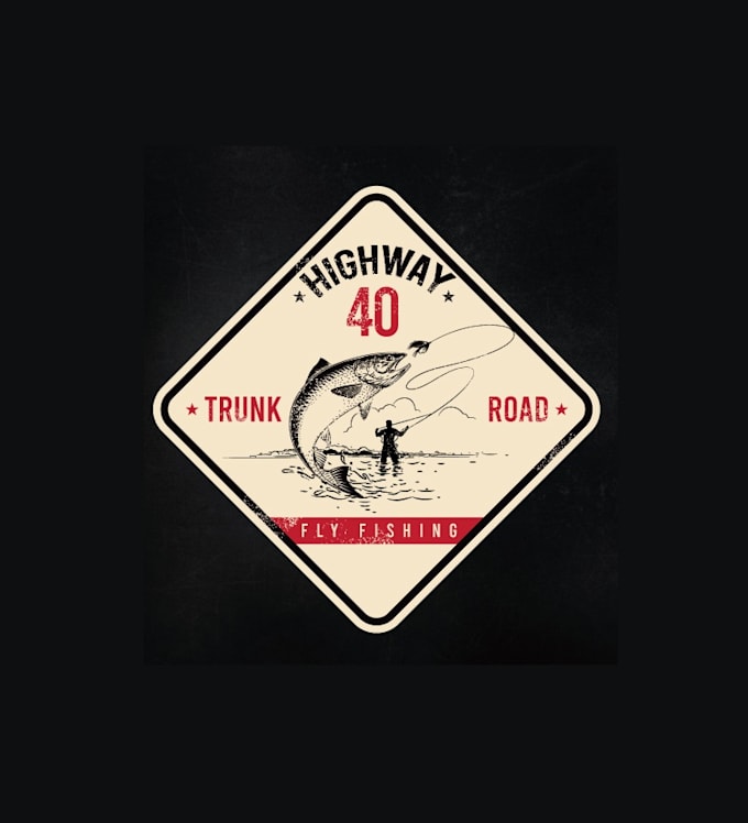 design utterly modern fly fishing logo