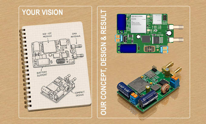 make embedded circuits and pcb design for esp32, stm32, nrf, and iot