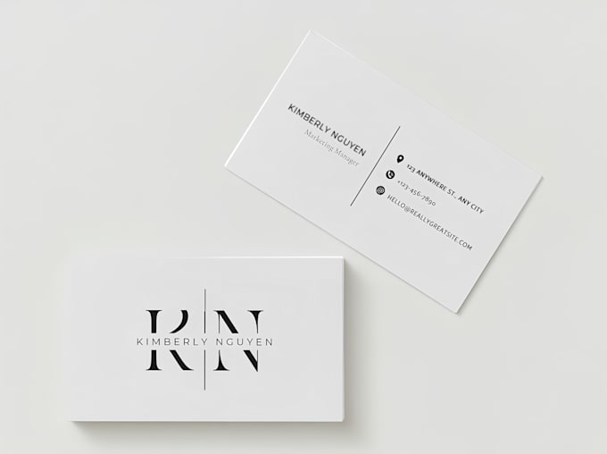 create minimalist business cards