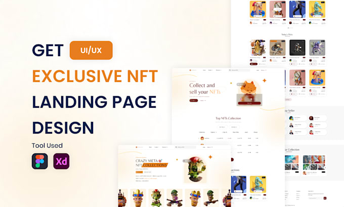 professional UI UX landing page and web template design