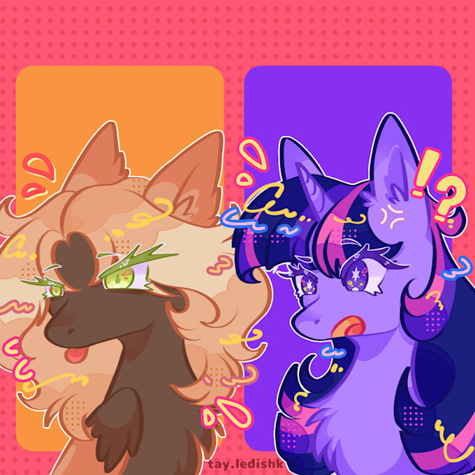 draw pony icons in colorful and aesthetic style