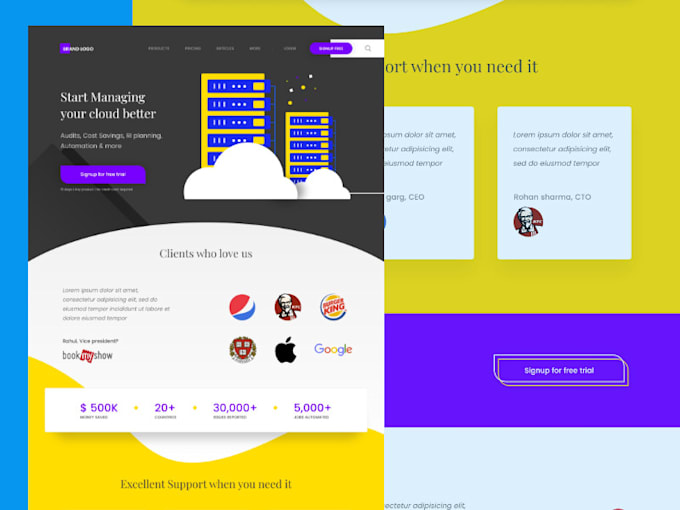 design responsive website, webpage or landing page