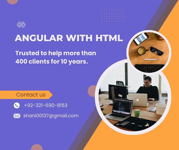 do angular developments and HTML to angular