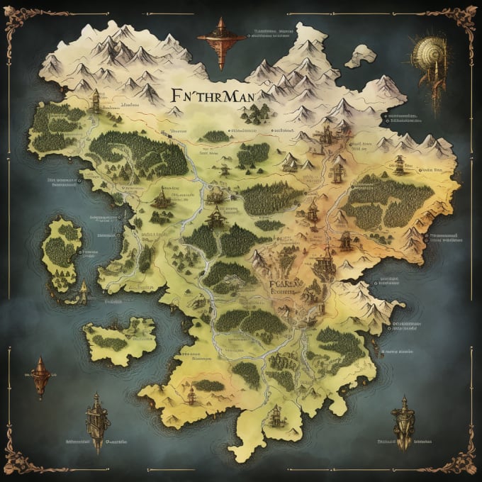 Make your fantasy map by cloboon fiverr