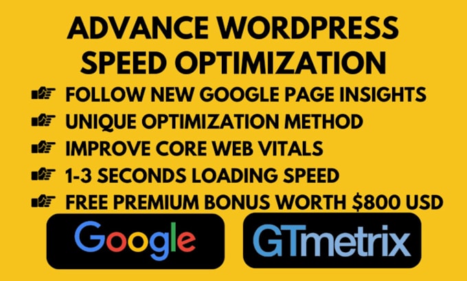 speed up wordpress website for google page insights