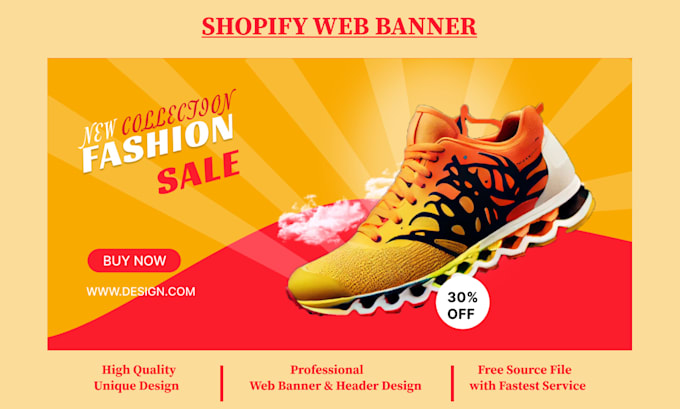 design website image, shopify banner, website ads, header, hero image and slider