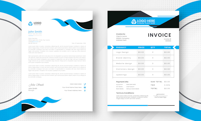 design letterhead, invoice, and stationery for your business