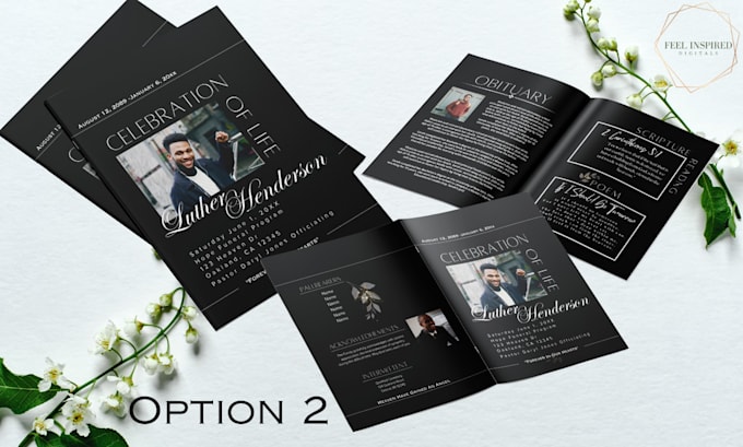 design your funeral program or memorial card in 48 hrs