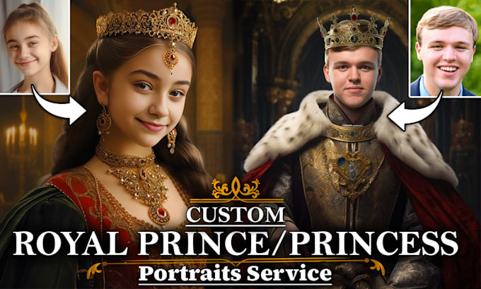 make custom renaissance royal family, royal couple portrait for christmas gift