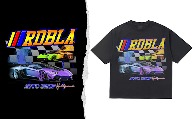 design vintage nascar t shirts in 24hrs