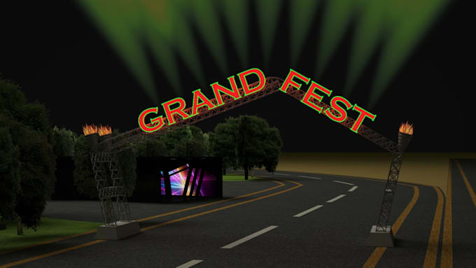 create 3d event design visualizations for stage, exhibition, or concert