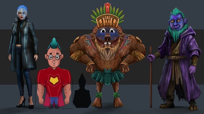 draw character game concept art